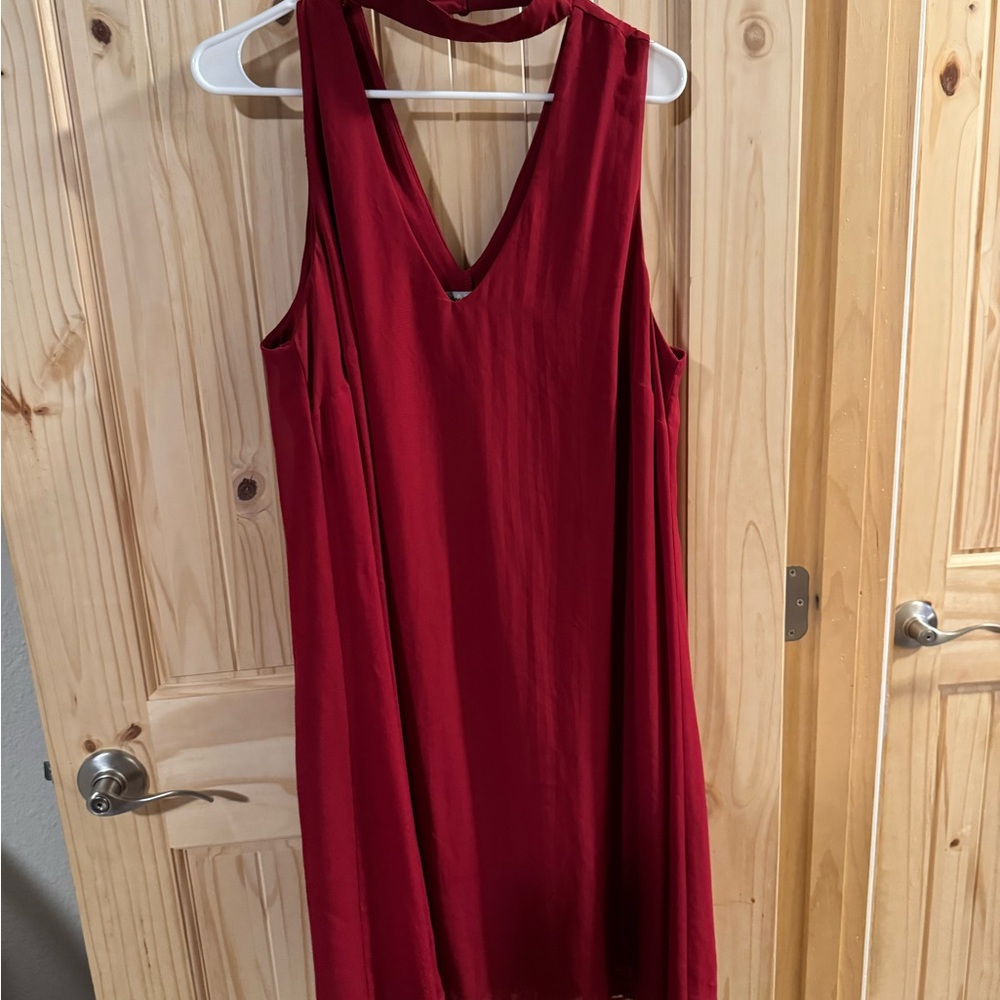 Elegant Red Sleeveless Dress